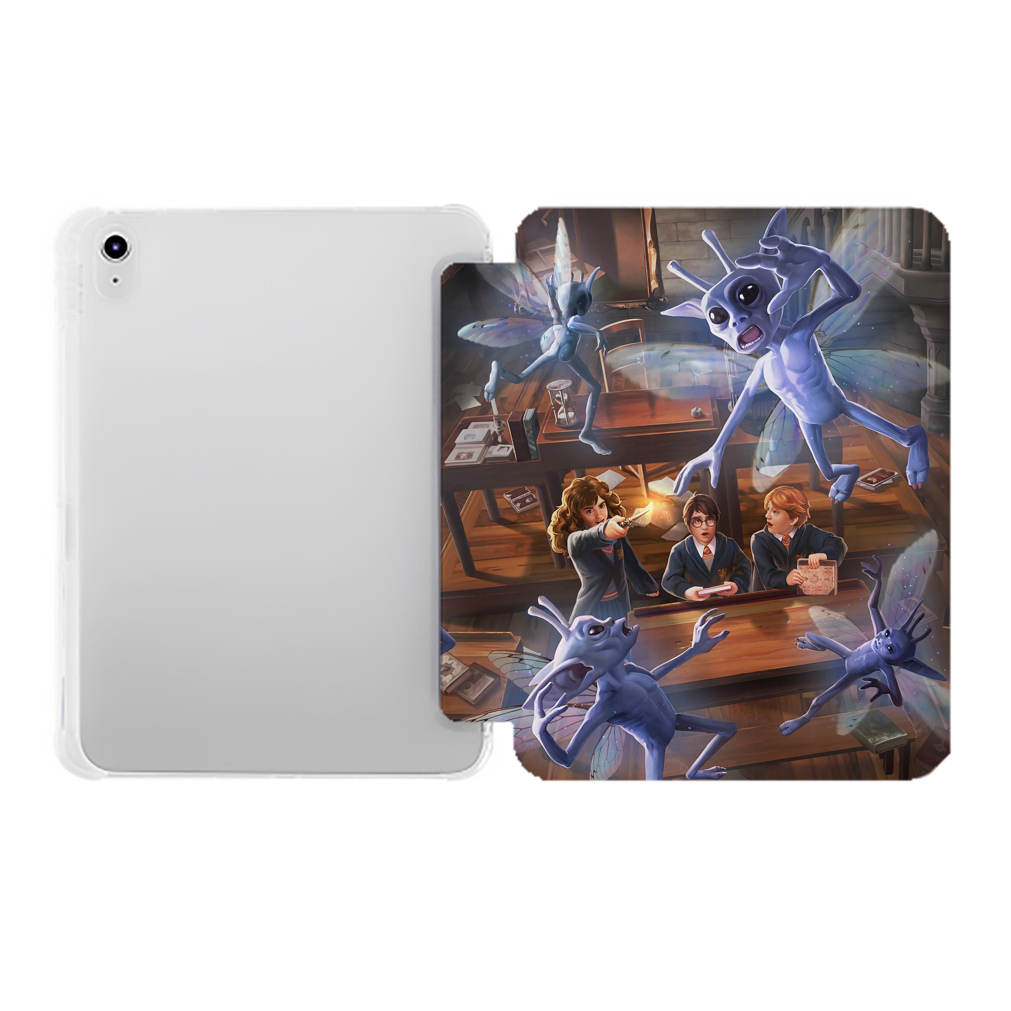 （画像用） Harry Potter ハリー・ポッターシリーズ IPad ケース ペン収納付き 三つ折りスタンド PUレザー×シリコン 対応機種9.5/10.5/10.9インチ